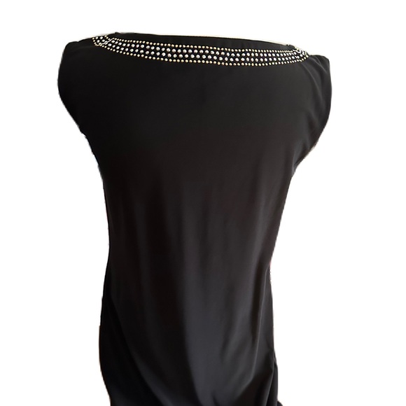 White House Black Market Sleeveless Black Dress With God and Silver Studs. Small - Picture 6 of 7